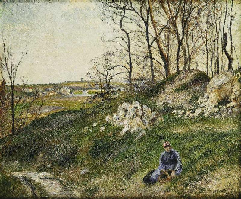 Dei Kräutersammlerin, Pontoise van Camille Pissarro