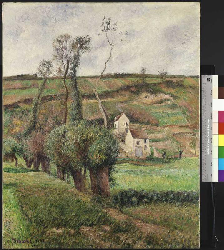 Die Kohlfelder in Pontoise van Camille Pissarro