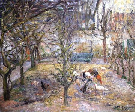The Farmyard van Camille Pissarro