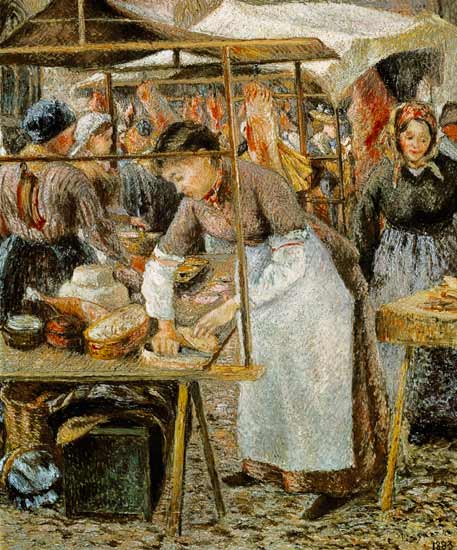 Die Metzgersfrau van Camille Pissarro