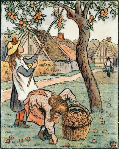 Gathering Apples, from 'Travaux des Champs' van Camille Pissarro