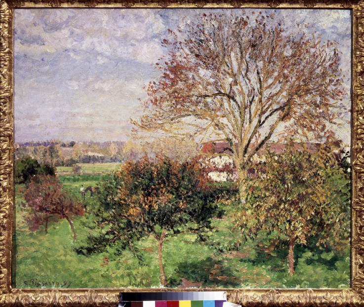 Autumn morning at Èragny van Camille Pissarro
