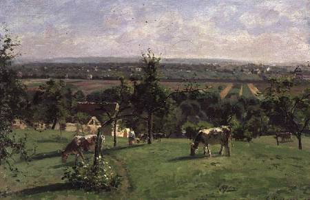 Hillside of Vesinet, Yvelines van Camille Pissarro