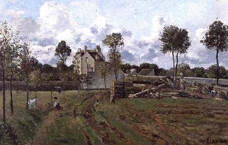 Landscape, Louveciennes van Camille Pissarro