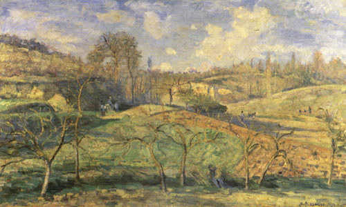 Märzsonne, Pontoise van Camille Pissarro
