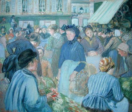 The Market at Gisons van Camille Pissarro