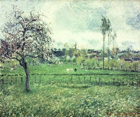 Meadow at Eragny van Camille Pissarro