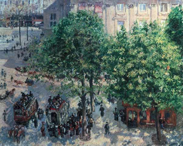 Place du Theatre in Paris. van Camille Pissarro