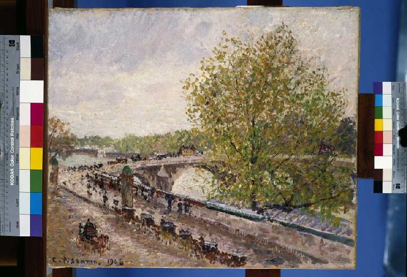 Pont Royal an einem Frühlingsnachmittag van Camille Pissarro
