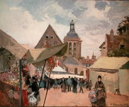 September Fete, Pontoise van Camille Pissarro