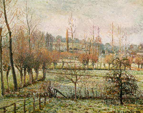 Snow Effect at Eragny van Camille Pissarro