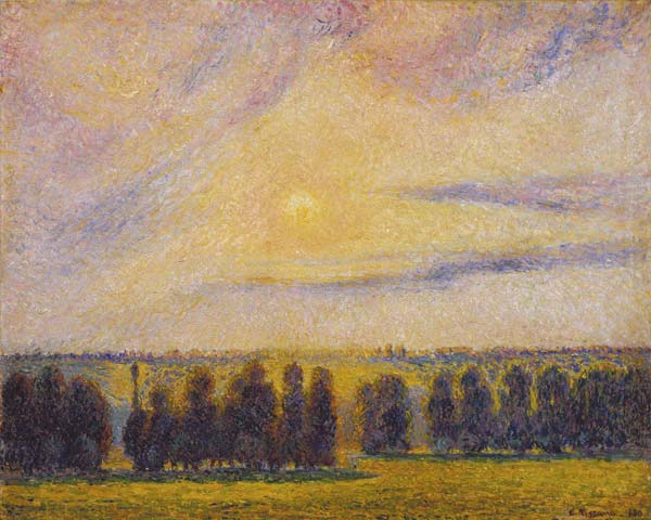 Sunset at Èragny van Camille Pissarro
