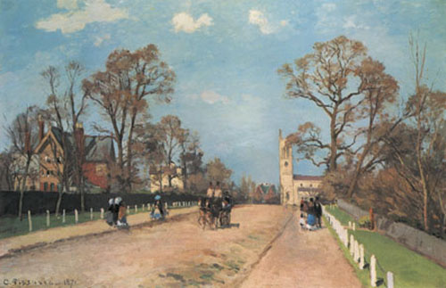 Die Strasse nach Sydenham van Camille Pissarro