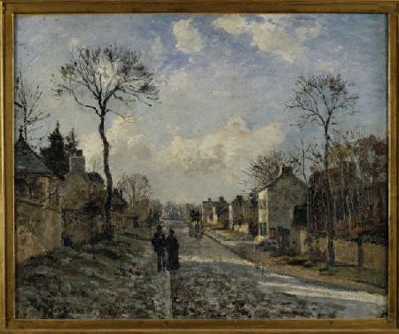 C.Pissarro, Strasse in Louvecienne/Detail