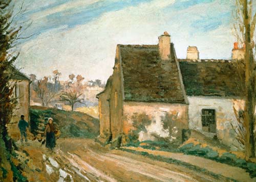 The Tumbledown Cottage near Osny van Camille Pissarro