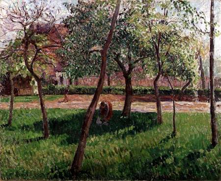 Walled Garden at Eragny van Camille Pissarro