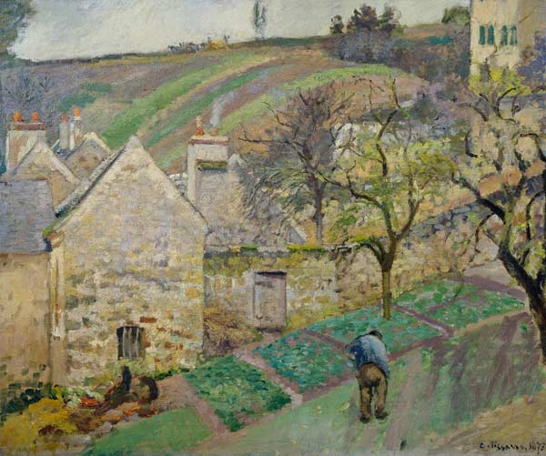 Hillside of the Hermitage, Pontoise van Camille Pissarro
