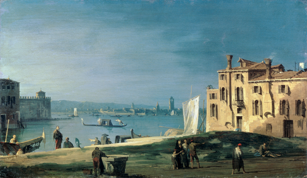 Blick von San Pietro auf die Insel Murano. van Giovanni Antonio Canal (Canaletto)