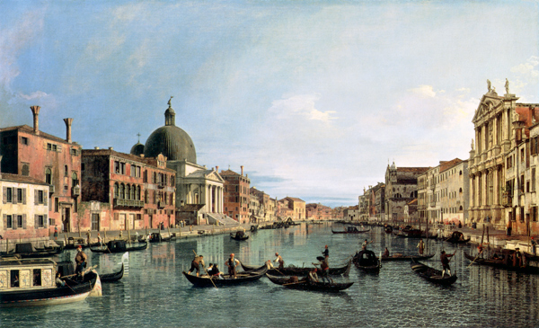 Grand Canal: looking South-West from the Chiesa degli Scalzi to the Fondamenta della Crose van Giovanni Antonio Canal (Canaletto)