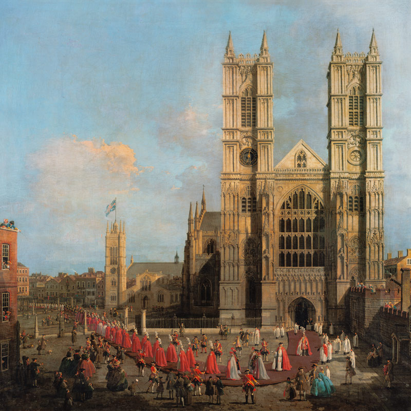 Procession of the Knights of the Bath van Giovanni Antonio Canal (Canaletto)