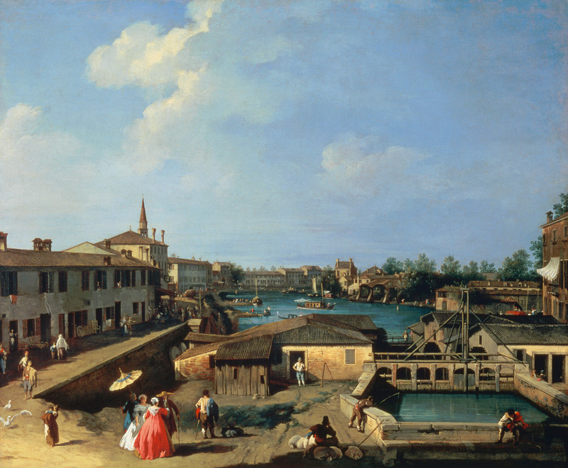 Schleusen von Dolo van Giovanni Antonio Canal (Canaletto)