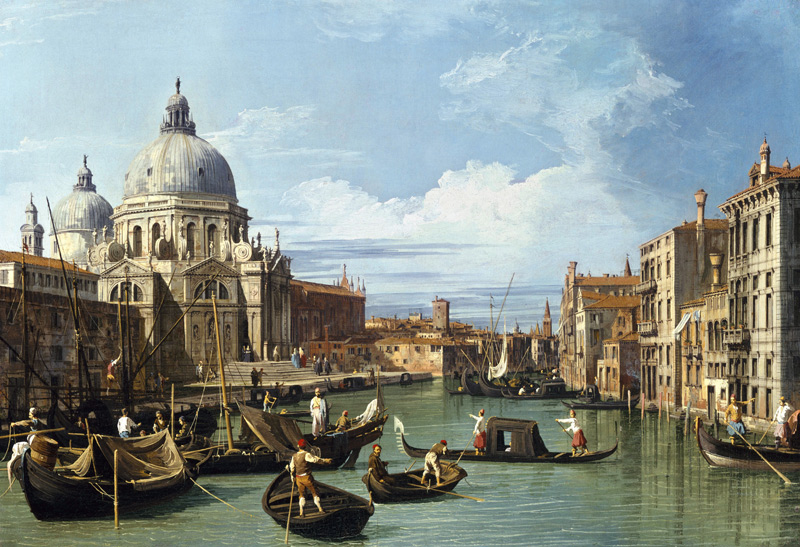 The Entrance to the Grand Canal, Venice - Canaletto van Giovanni Antonio Canal (Canaletto)