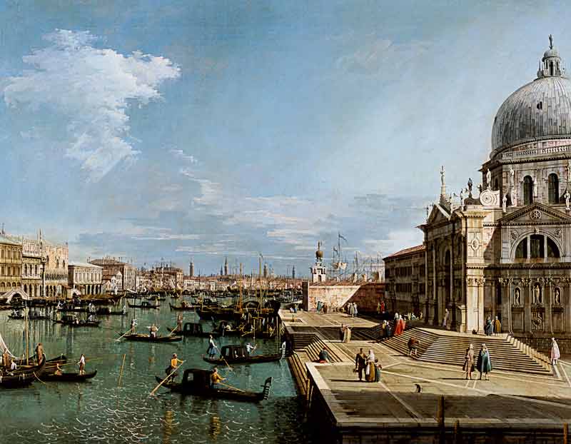 Venetië, Santa Maria della Salute van Giovanni Antonio Canal (Canaletto)