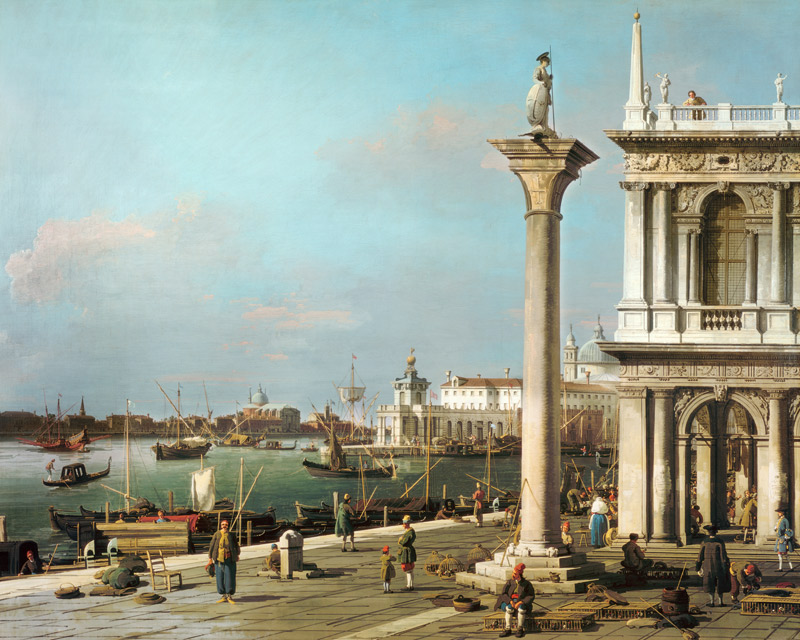 View of The Entrance to the Grand Canal from the Piazzetta van Giovanni Antonio Canal (Canaletto)