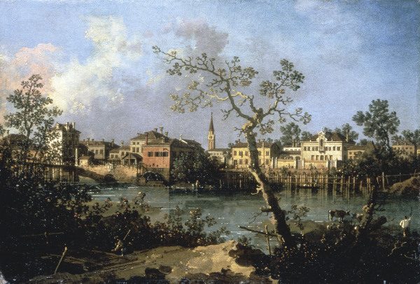 Brenta Canal / Ptg.by Canaletto / c.1760 van Giovanni Antonio Canal (Canaletto)