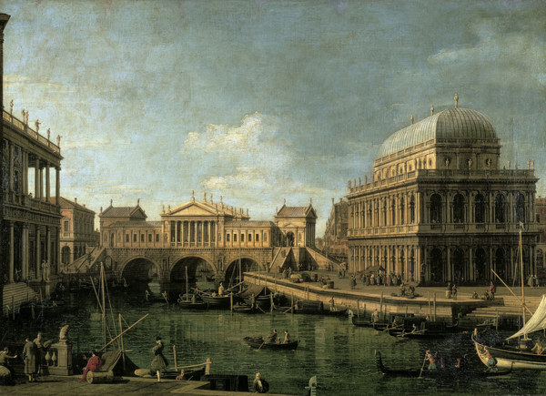 Canaletto / San Giacometto, Venice van Giovanni Antonio Canal (Canaletto)