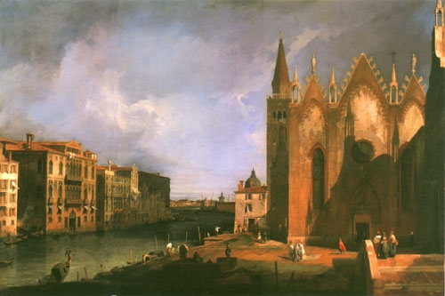 Grand Canal from S. Maria della Carità to the Bacino van Giovanni Antonio Canal (Canaletto)