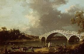 The Old Walton Bridge van Giovanni Antonio Canal (Canaletto)