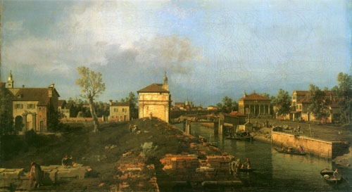 Padua: the Brenta Canal and the Porta Portello van Giovanni Antonio Canal (Canaletto)