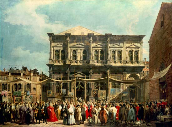 Das Rochusfest van Giovanni Antonio Canal (Canaletto)
