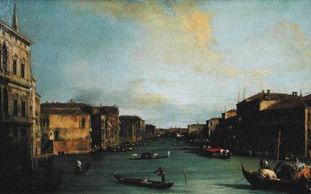 View of The Grand Canal from the Rialto Bridge van Giovanni Antonio Canal (Canaletto)