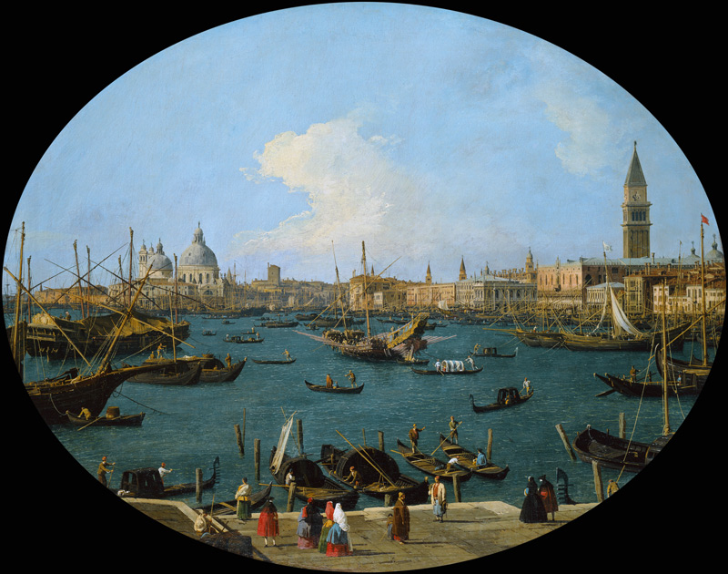 Seen from the Bacino di San Marco in Venice van Canaletto (Giovanni Antonio Canal)