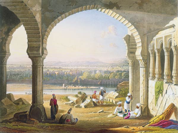 Aurungabad from the Ruins of Aurungzebe's Palace, from Volume II of 'Scenery, Costumes and Architect van Captain Robert M. Grindlay
