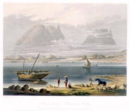 Morning View from Calliann, near Bombay, from Volume I of 'Scenery, Costumes and Architecture of Ind van Captain Robert M. Grindlay