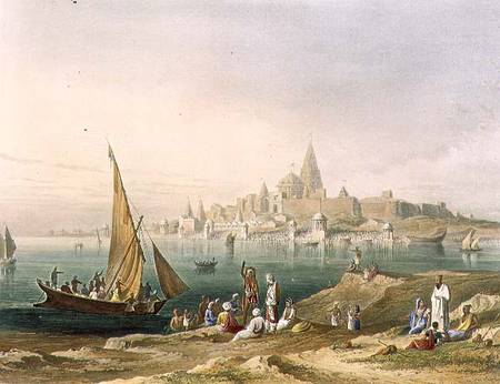 The Sacred Town and Temples of Dwarka, from Volume II of 'Scenery, Costumes and Architecture of Indi van Captain Robert M. Grindlay