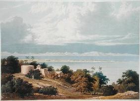 Approach of the Monsoon, Bombay Harbour, from a drawing by William Westall (1781-1850) from 'Scenery