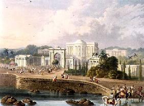 The British Residency at Hyderabad in 1813, from Volume II of 'Scenery, Costumes and Architecture of