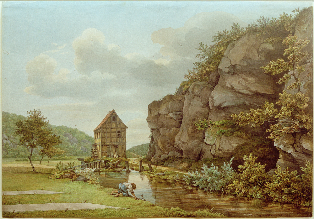 Schneidmühle bei Eppstein (Lorsbacher Tal) van Carl Ernst Morgenstern