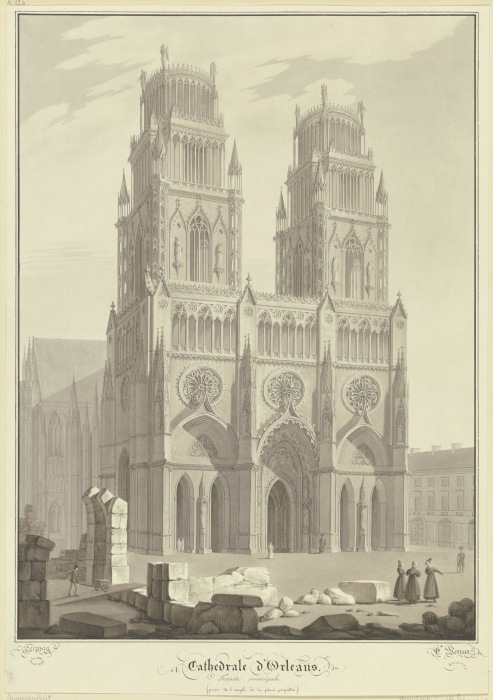 Die Kathedrale Sainte-Croix d’Orléans van Carl Friedr.Heinrich Werner