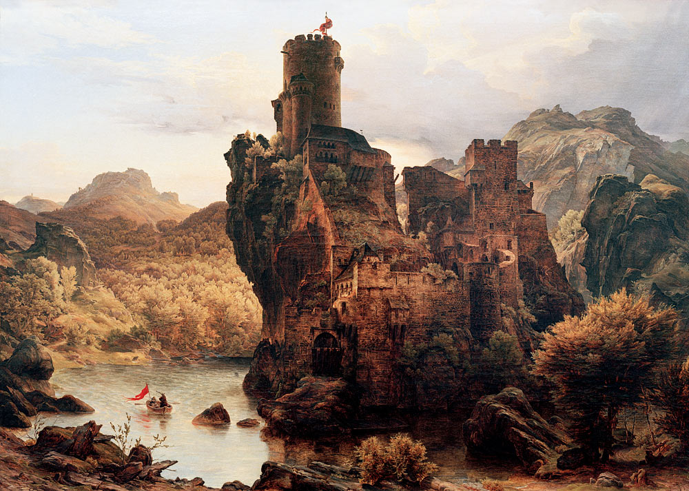 Das Felsenschloß van Carl Friedrich Lessing