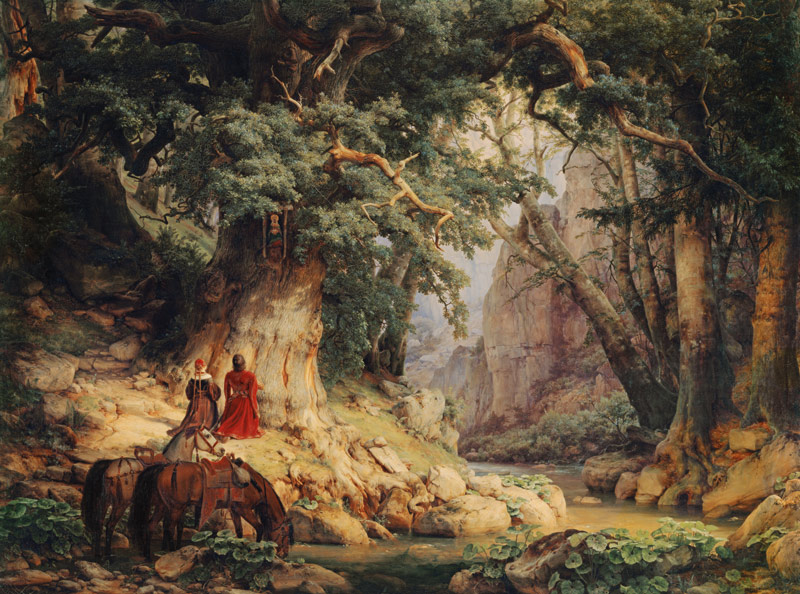 The Thousand-Year-Old Oak van Carl Friedrich Lessing