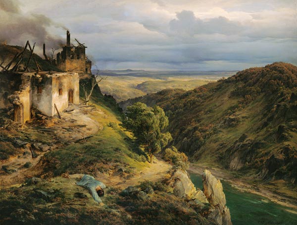 Landschaft van Carl Friedrich Lessing