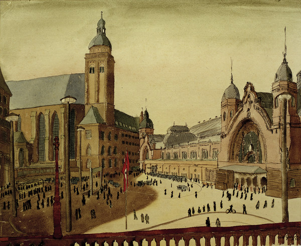 Koeln, Bahnhofsplatz, 1935. van Carl Grossberg