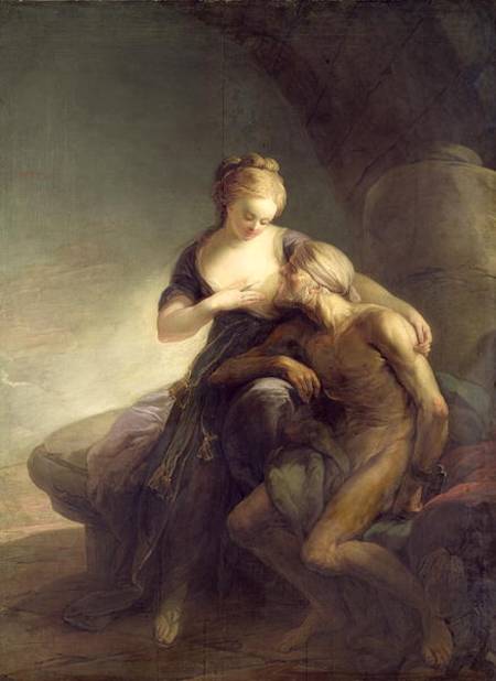 Roman Charity, an Allegory of Love van Carl Gustaf Pilo
