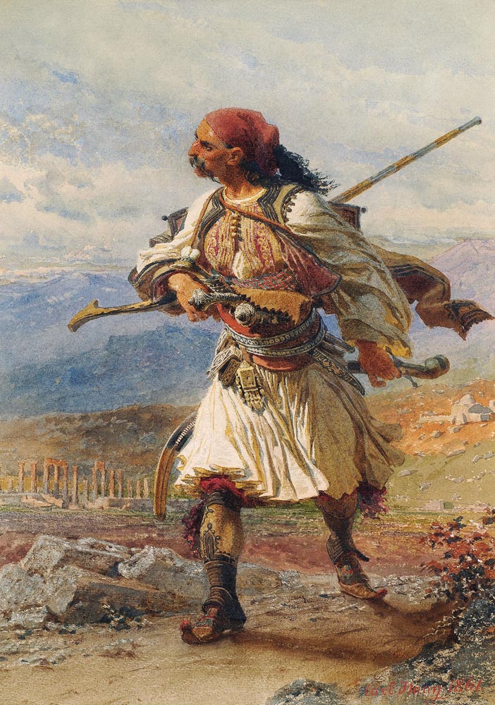 Greek Warrior van Carl Haag