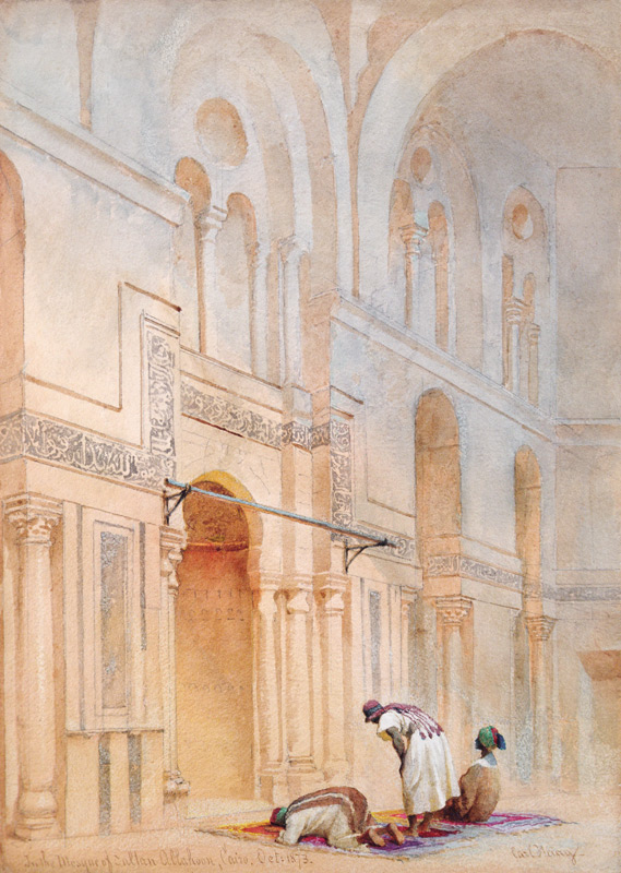 In the Mosque of Sultan Allahoon, Cairo van Carl Haag